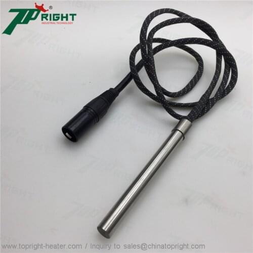 Dia.6.5mm x100mm Resistance Cartridge Heater Rod 220v with 5 Pin XLR Connector