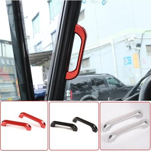 For Land Rover Defender 110 For Landrover Defender 90 Car Interior Matte Chrome Aluminum A Pillar Door Handle Trim Accessory
