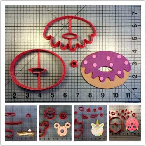 Food and Drinks donuts Mickey unicorn donut head eclaire donuts shape fondant cutters for cake decorating