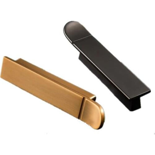 HJY Luxury Cabinet Handle Brushed Kitchen Cupboard Pulls European Shoe Drawer Wardrobe Door Handles Hardware High End Z633