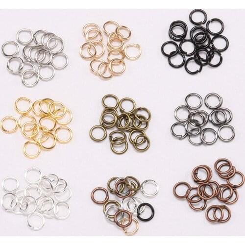 50-200pcs/lot 3-20mm Open Jump Rings Rose Gold Loops Split Rings Connectors for DIY Jewelry Making Findings Diy Accessories