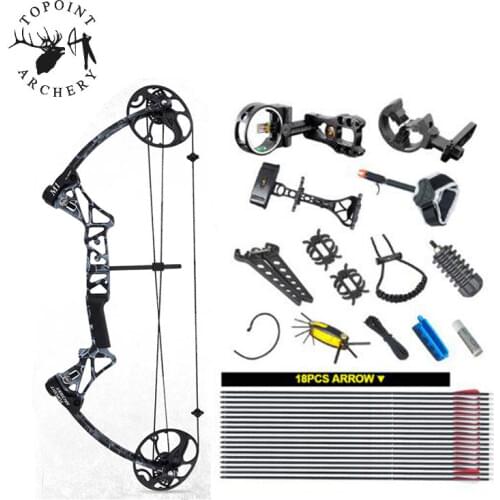 1 Set Archery Compound Bow Set 19-70 lbs Right Hand IBO320FPS CNC Milling Bow Riser BCY String For Hunting Shooting Accessories