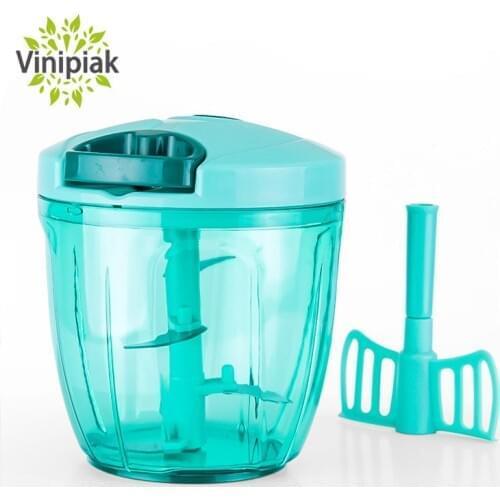 Kitchen Multifunctional Portable Onion Chopper Manual Stainless Steel Blades Vegetable Food Chopper Size 3 cup 5 cup
