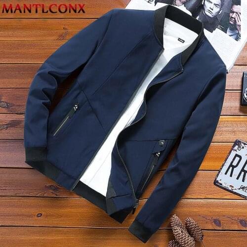 MANTLCONX New Spring Men Jacket Fashion Zipper Windbreaker Mens Jacket Coat Casual Male Outwear Autumn Mens Brand Clothing 4XL