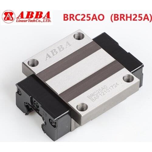 4pcs Original Taiwan ABBA BRC25AO/BRH25A Linear Flange Block Carriage Linear Rail Guide Bearing for CNC Router Laser Machine
