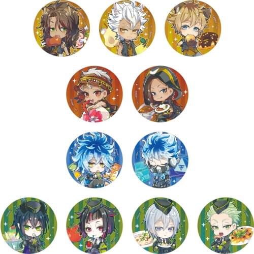 Twisted Wonderland Game Leona Kingscholar Kalim Al-Asim Idia Shroud Malleus Draconia Lilia Vanrouge Metal Badge Brooch Pins