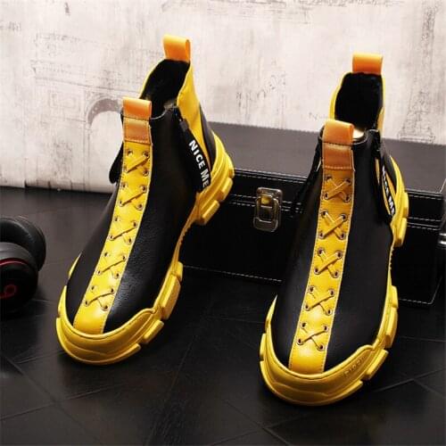 Fashion Mens Boots Leather Mens Shoes Casual Male Winter Ankle Boots 5#19/10e50