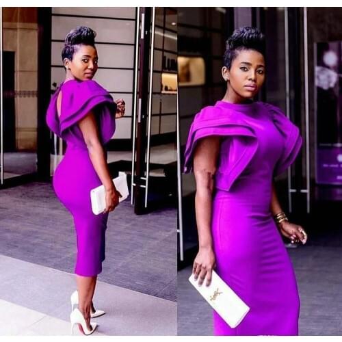 Fashion Women Cocktail Dresses Sheath Tea Length Club Wear Graduation Homecoming Party Gowns Plus Size Custom Made