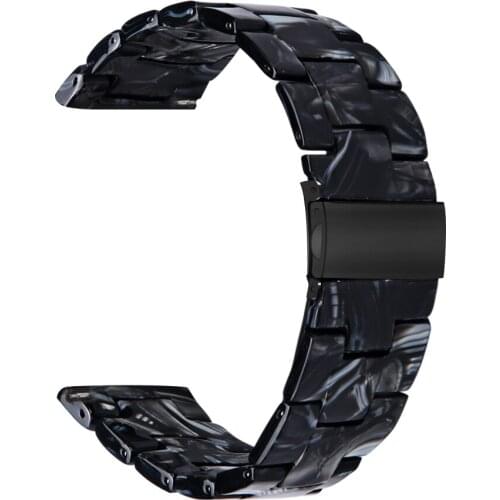 Fashion Printing Resin Strap For Huami/Huawei/Samsung Watch Trend Smooth Tortoise Replacement Band Double Butterfly Clasp Strap