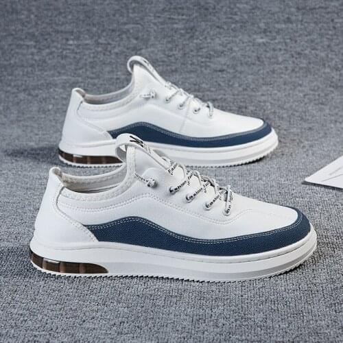 Air Cushion White Flat Shoes Mens Shoes 2021 New All-match Breathable Trend Youth Casual Shoes Leather Fashion Mens Board Shoes