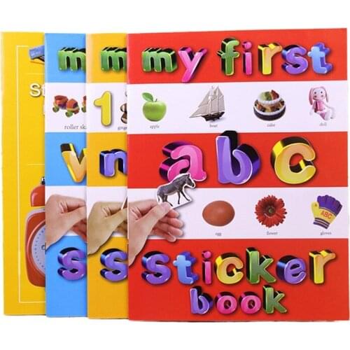 A4 Sticker Kindergarten Sticker Game 2-6 Years Old Puzzle Book Toy Brainstorming Enlightenment Early Childhood Education Sticker
