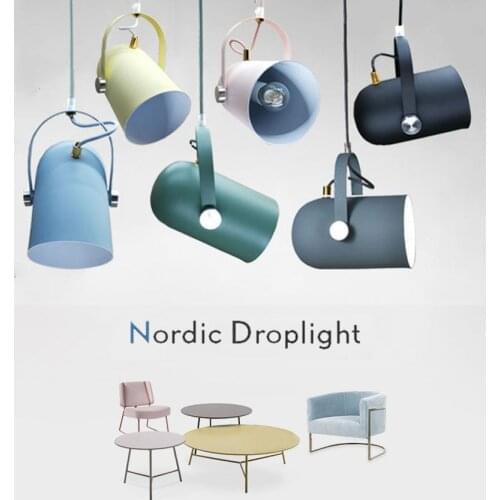 Nordic Minimalist Droplight Angle Adjustable E27 Modern Pendant Lights Home Decor Lighting Lamp And Bar Showcase Spot Light