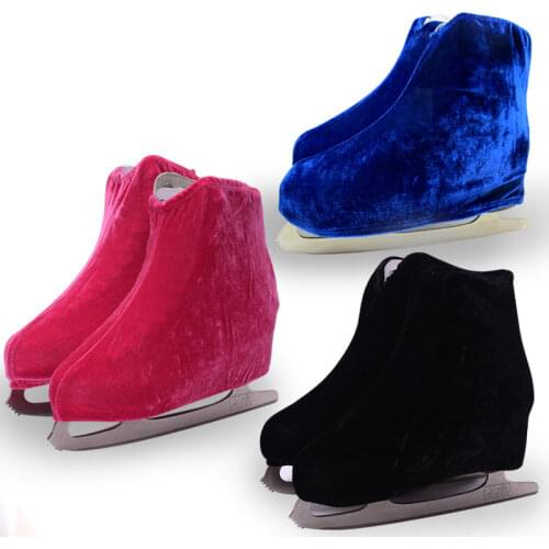 One pair Ice Skating Figure Skating Shoes Velvet Cover Roller Skate Anti Dirty Flannelette Elastic Anti Grinding For Kids Adult