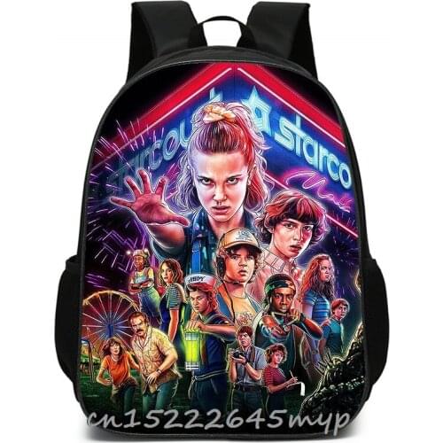 Hot School Bags Stragner Things Printing Backpacks Fashion Children Mochila Casual Shoulder Bags Boys Girls Daily Backpacks