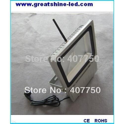 Popular RF wireless control rgb 120w led flood light control range 100m used for disco halls and entertainment centres