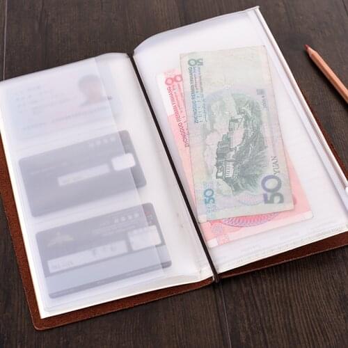 PVC Portable for Journals Day Diary n30 Pocket Portable n54 Cards Notes Pouch Diary w48 2pcs Notebook Diary