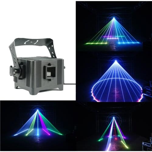 RGB mobile power 2W animation laser projector DMX512 DJ disco stage karaoke party bar stage dancing lights
