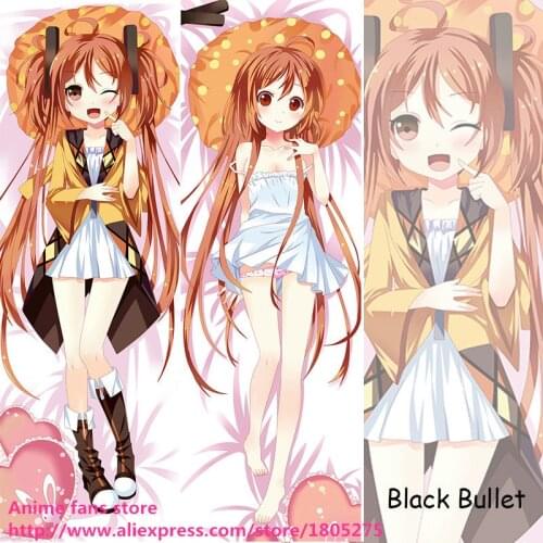 Cute Japanese Anime Pillowcase Black Bullet Aihara Enju Lovely pillow case decorative Hugging Body