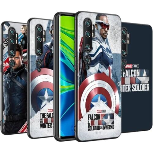 The Falcon and the Winter Soldier For Xiaomi Mi 11i 11 10T 10 9T 9 A3 8 Lite CC9 SE Note10 Lite Ultra Pro Black Soft Phone Case