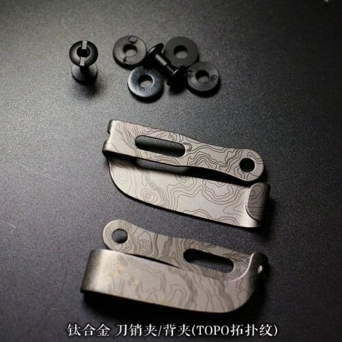 TC4 Titanium Alloy Belt Clip Kydex Plate Clip Pocket Clip Waist Clip Hook Buckle 6 orders
