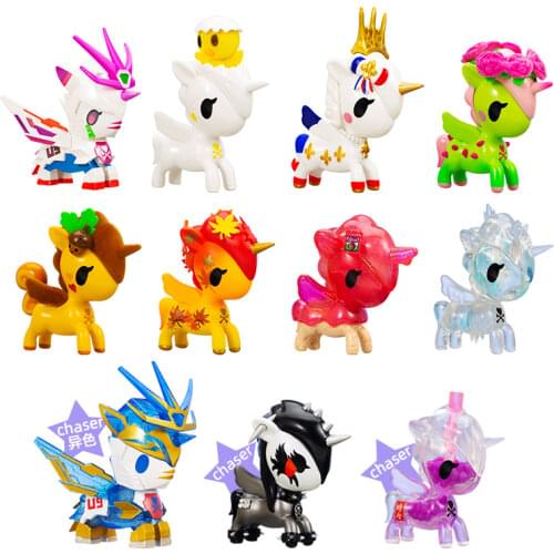 Tokidoki Blind Box Fashion Doll Unicorno IX Mekacorno U9 Rosebud Cheeky Fresa Arctica Thrasher Yum Model Anime Figures Collect