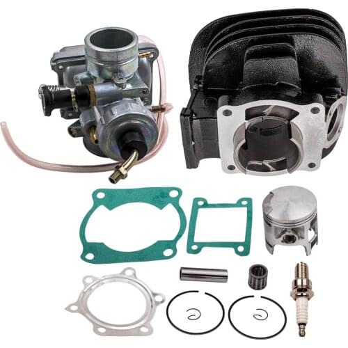 Cylinder Top End Piston Rings Gasket & Carburetor Set For Yamaha YFS200 Blaster 200 1988-2006 2XJ-14101-01-00, 5VM-14101-00-00