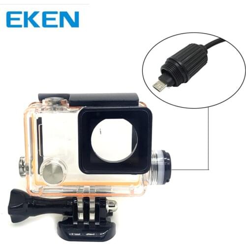 Diving Waterproof Case Charger Shell With USB Cable for EKEN H5S Motorcycle H6S H8R V50Pro 4k Action Camera Accessories