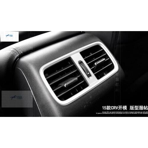 Lapetus Rear Air Conditioning AC Outlet Vent Cover Frame Trim 1 Piece For Honda CRV CR-V 2015 2016 ABS Accessories Interior