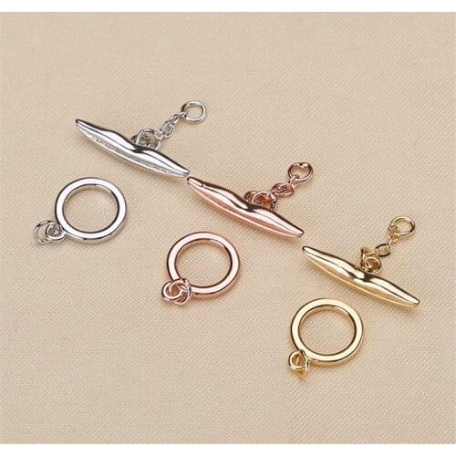 DIY For Woman Pearls Necklace Bracelet Jewelry Making Connection Handmade 925 Silver Plating Clasp Accessories