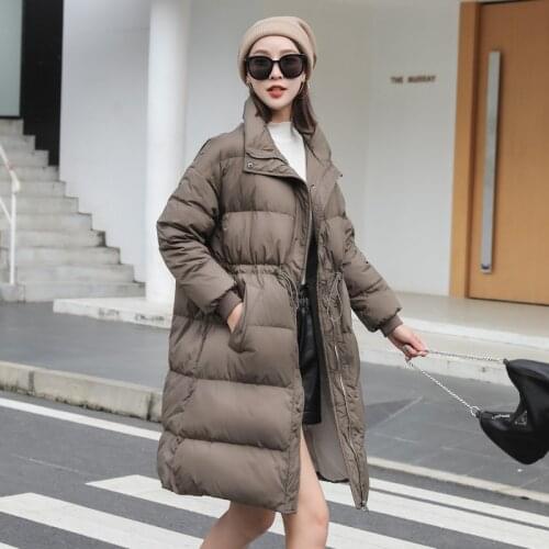2021 Winter Jacket Women Down Coat Female Long Puffer Jackets Stand Collar Coats Womens Clothing Jaqueta Feminina New WPY4047