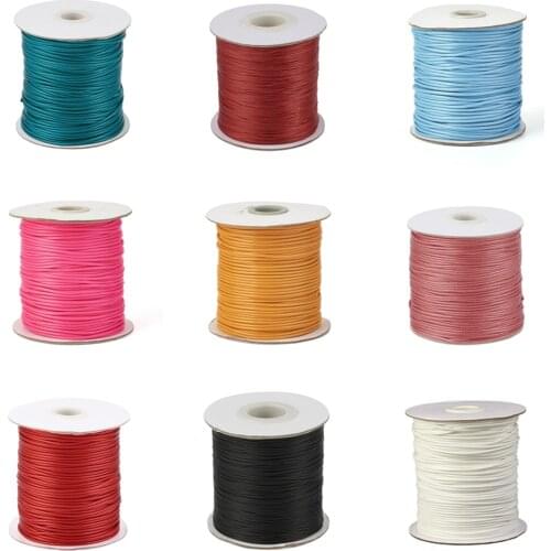 1 Roll 0.5mm 1mm 1.5mm 2mm 3mm Environmental Korean Waxed Polyester Cord for jewelry DIY making F60