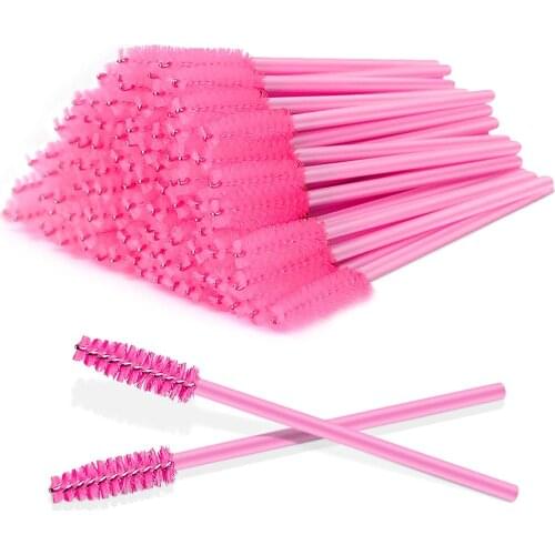 100pcs Disposable Eyebrow Brush Mascara Wand Applicator Spoolers Eyelashes Brushes for Eyelash Extension Eye Lash Makeup Tools