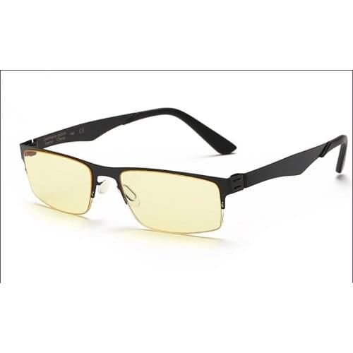 2019 New Casual Fashion Simple High-end anti-blue light radiation glasses computer goggles metal frame flat mirror Mens glasses