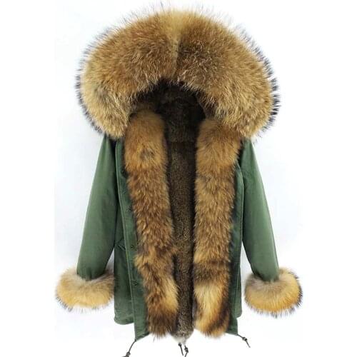 2021 Men Long Parka Winter Coat 7XL Real Fox Fur Jacket Thick Warm Fur Parkas Man Winter Rabbit Fur Liner Outerwear Streetwear