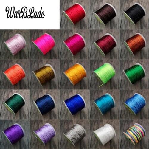 60M/Spool 1.5mm 2mm 2.5mm Nylon Cord Thread Chinese Knot Cotton Cord String DIY Beading Tassels Braided Bracelet Jewelry Making