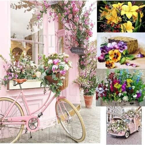 Diamond embroidery Flowers diamond painting cross stitch crafts diamond mosaic kit full square/round rhinestone home art decor