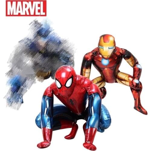 Disney Big Size 3D Marvel Spiderman Iron Man Balloon Happy Birthday Party Decoration Children Toy Baby Shower Kids Air Globos