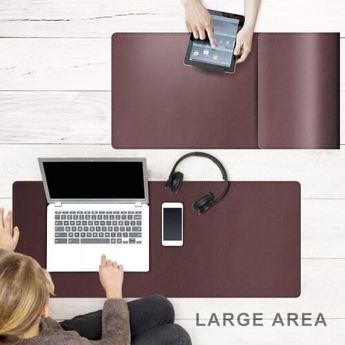 CENNBIE Large 90x40CM PU Leather Gaming Mouse Pad Big Keyboard Mat Extended Desk Pad&Mate for Office,Household,Gamer,School