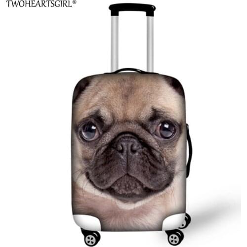 TWOHEARTSGIRL Elastic Travel Luggage Protective Dust Cover for 18/20/22/24/26/28 inch Case Waterproof Print Dog Suitcase Cover