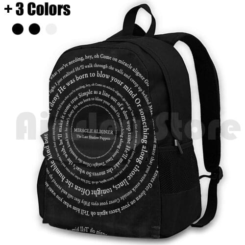 Miracle Aligner Lyric Circle Outdoor Hiking Backpack Waterproof Camping Travel Arctic Monkeys Arcticmonkeys Indie Music Baroque