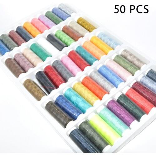 Color Thread Box Household Hand Stitch Sewing Set 50 Colors