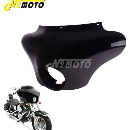 For Harley Sportster Softail Dyna Street Bob Fat Bob Electra Glide Front Outer Batwing Fairing Visor Cowl Mask Headlight Fairing