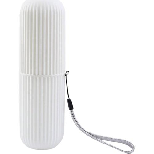 Q81B Travel Toothbrush Container Toothbrush Case Portable Holder Plastic Dust-proof Box for business Trips Hotel Camping