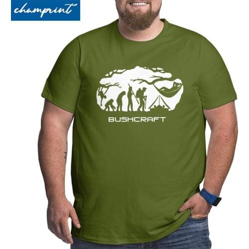 Bushcraft Survival Hammocking Evolution T-Shirts for Men Camping Mountain Travel Wild Big Tall Tees Oversized 5XL 6XL T Shirts