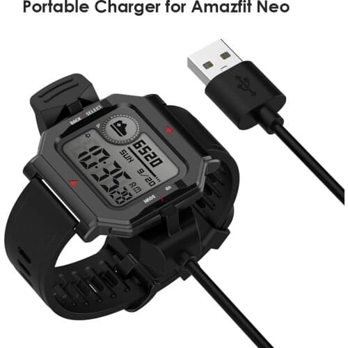 1m Fast USB Charging Cable Portable Smart Watch Charger for Huami Amazfit Neo Smart Watch Wireless Charging Cable