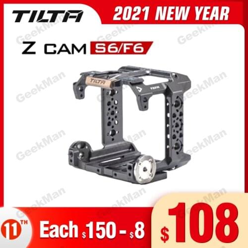 TILTA Cage for Z CAM S6 F6 DSLR Camera With Top Plate/Focus Handle/Plate/Lens Support/Power Cable/Cable Clamp E2 Z-CAM Cage