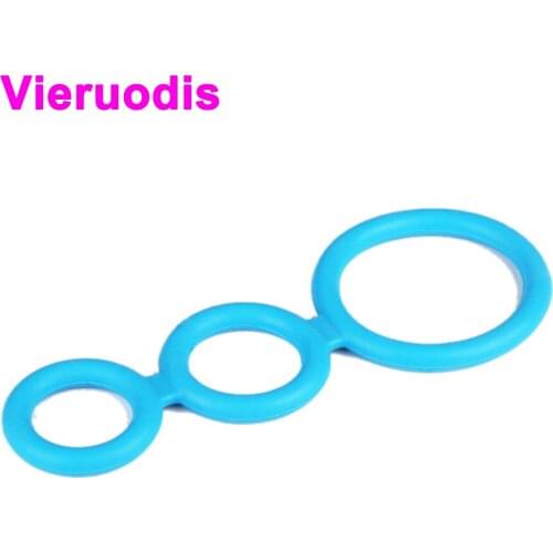 Candy Color Penis Extension Rings Three Cock Cages Delay Premature Ejaculation Cock Rings Sex Toys for Men Erotic Sex Penis Ring