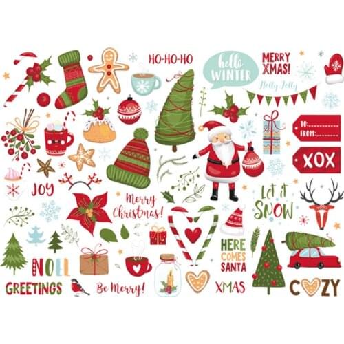 Beautiful Chrismas Elements Patches For Backpack 2020 New Diy Heat Transfer T-Shirt Jeans Decoration Thermal Transfer Christmas