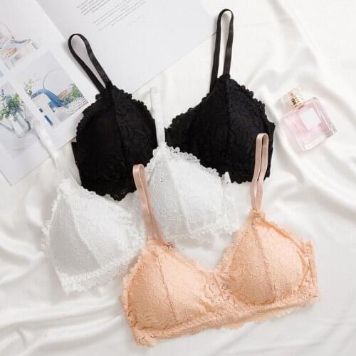 Summer Women Push Up Wireless Lace Bra Top Women Lingerie Soft Sexy Seamless Underwear