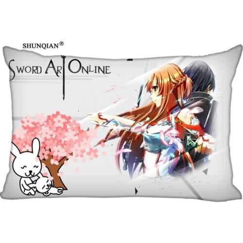 LUQI Japanese anime Sword Art Online Pillow Cover Decorative pillowcase Room 20x30 inch Drop Shipping